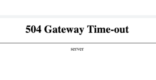 504 Gateway Time-out 문제의 원인과 해결 방법