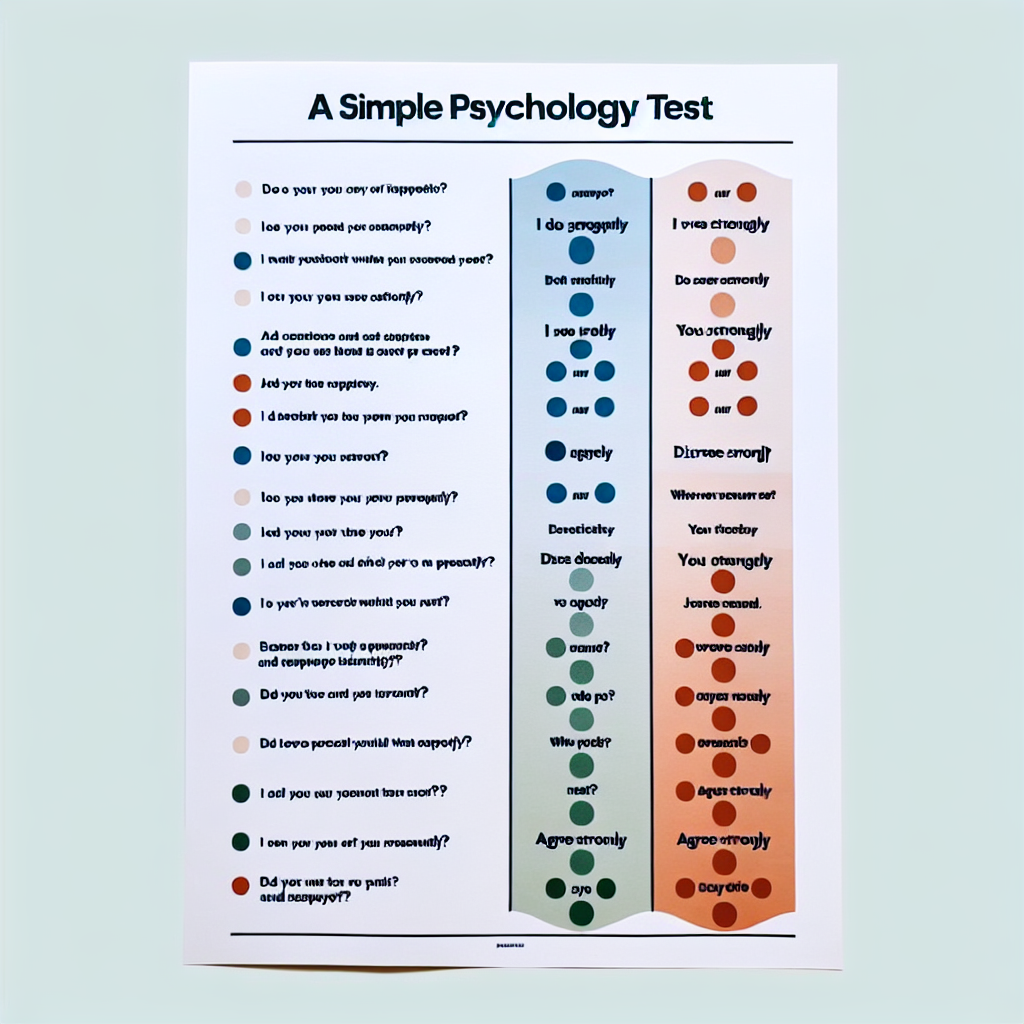 쉽게 따라 할 수 있는 심리 테스트